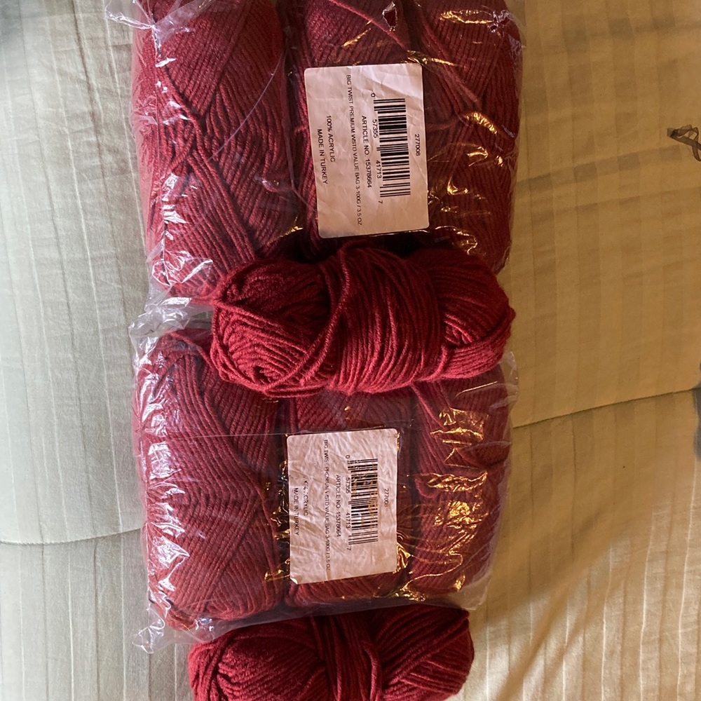 Luxurious Red Yarn Bundle